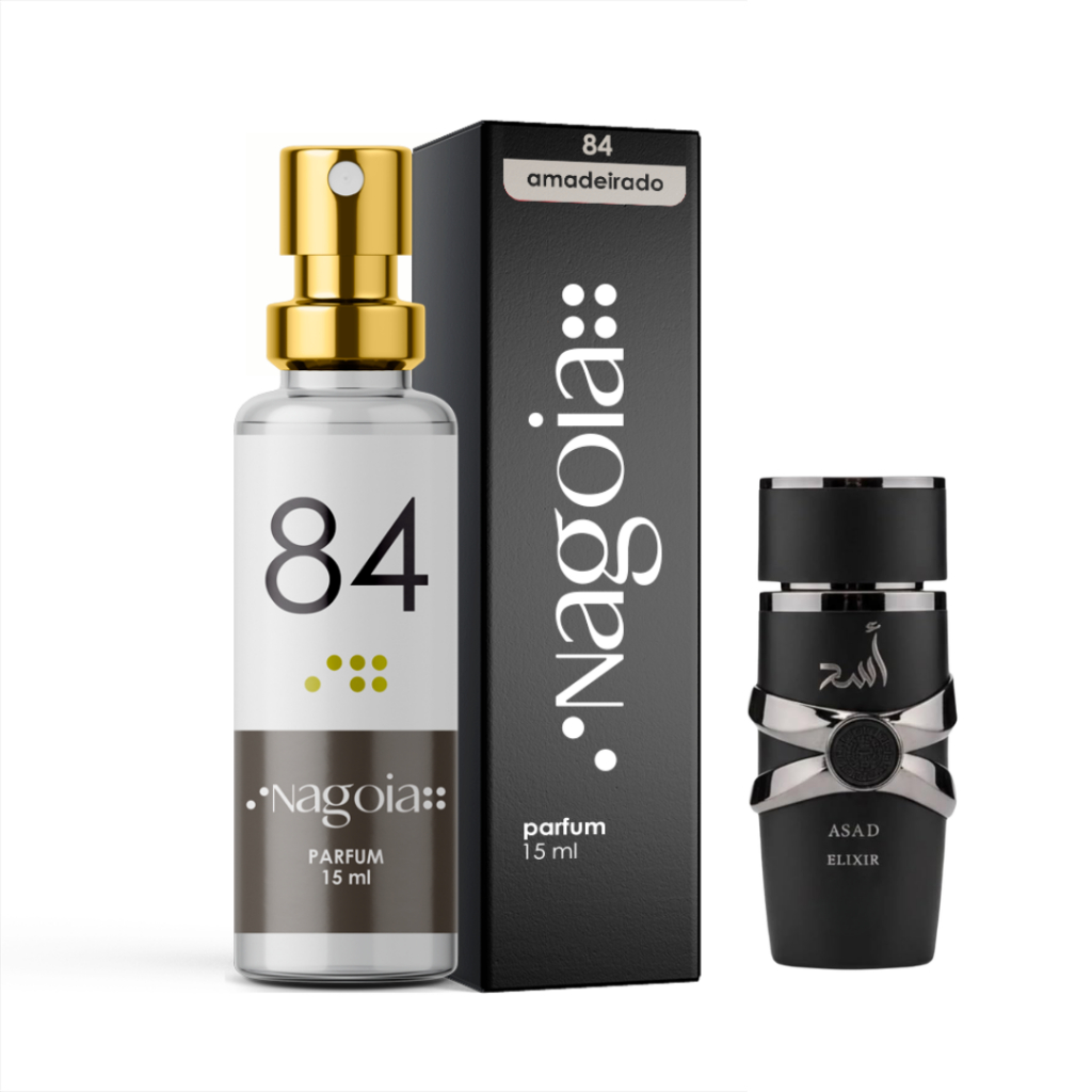 Perfume masculino árabe Nagoia 84 de 15ml  - Asad Elixir -  Alta fixação