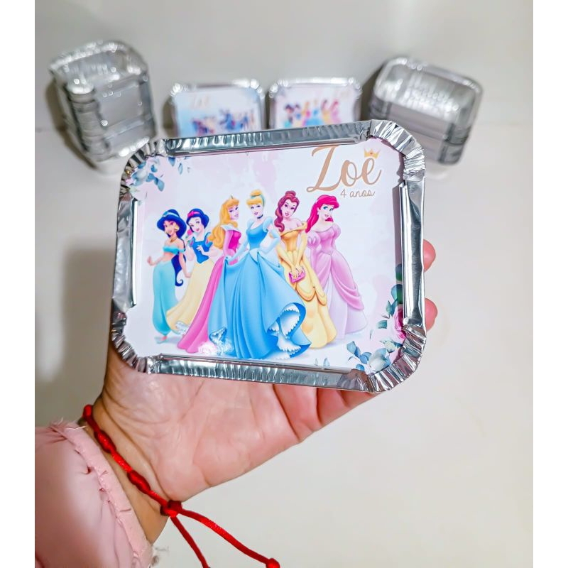 10/15/20 Marmitinhas de Alumínio Festa Princesas da Disney, Personalizadas, Lembrancinhas.