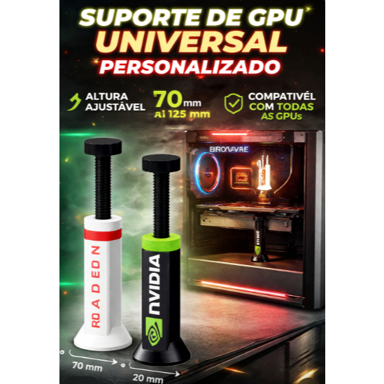 Suporte de Gpu para Placa de Vídeo Universal Personalizável