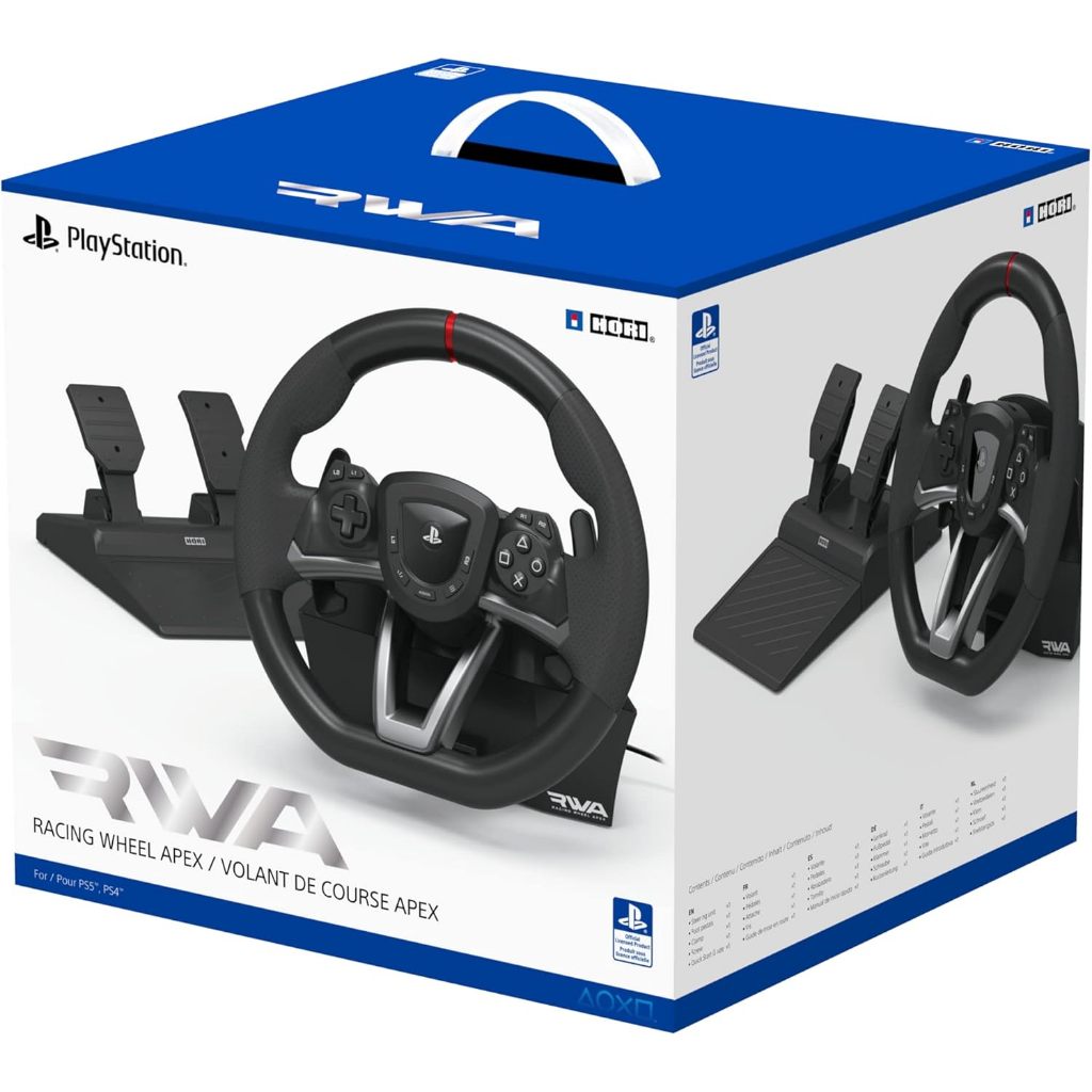 Volante para jogos de Corrida Hori Apex para PS4, PS5 e PC Licenciado para consoles Sony