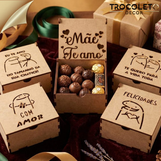 Caixinhas Flork MDF Porta Presente 10\15\20 UNIDADES| Lembrancinha Criativa TROCOLETO DECOR