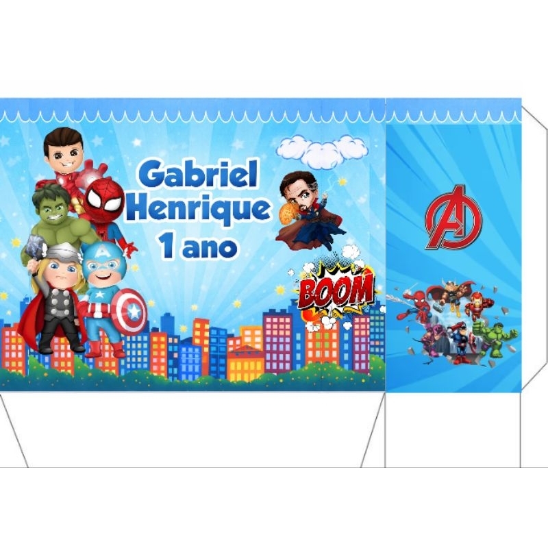 Sacolinhas personalizadas Vingadores Baby- Festa infantil- Papelaria - personalizados lembrancinhas personalizadas