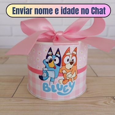Kit Tubolata Personalizada (5X6) BLUEY MENINA - Aniversário Batizado Lembrancinha Chá de Bebê
