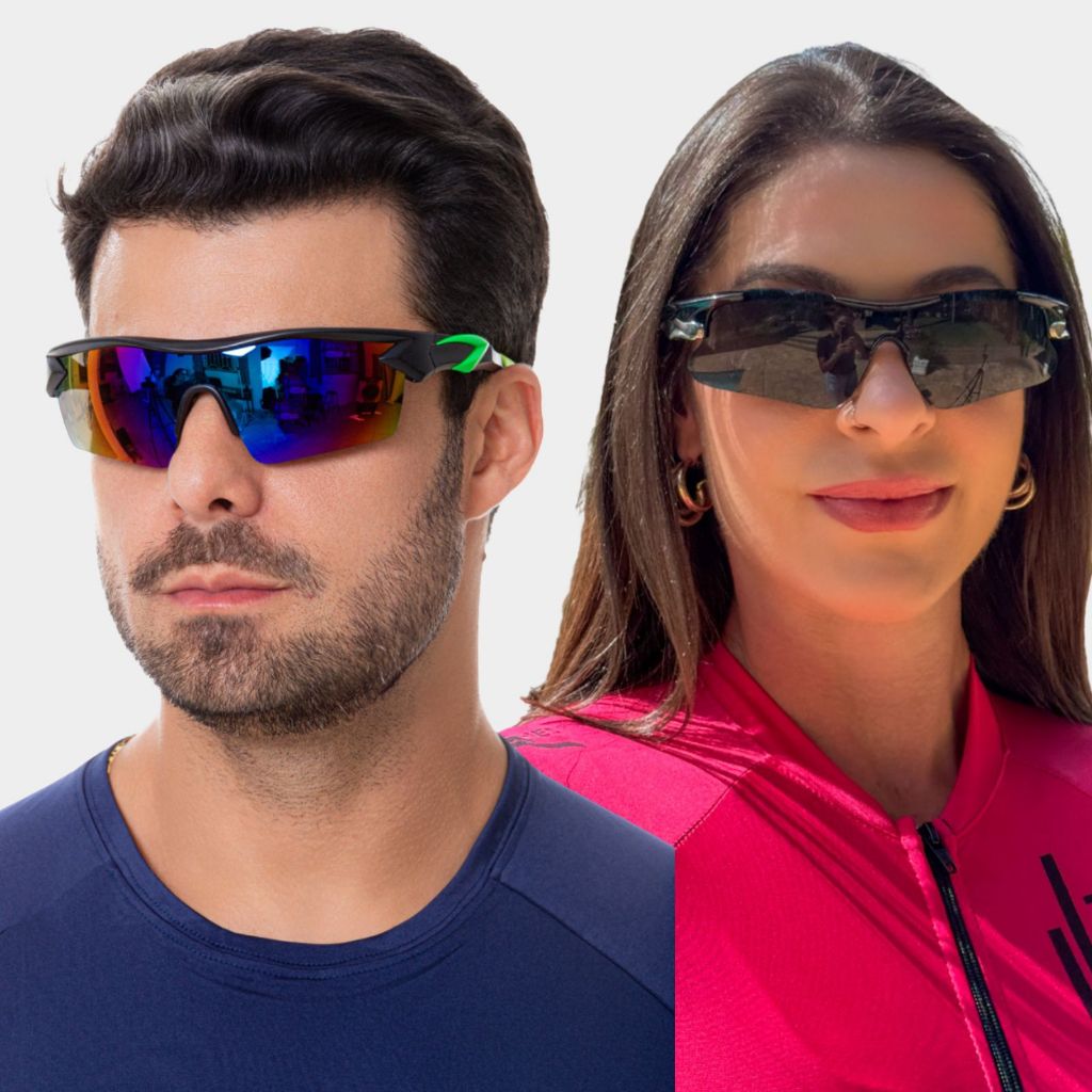 Kit 2 Óculos Ciclista Bike Unissex Proteção UV Zion Track