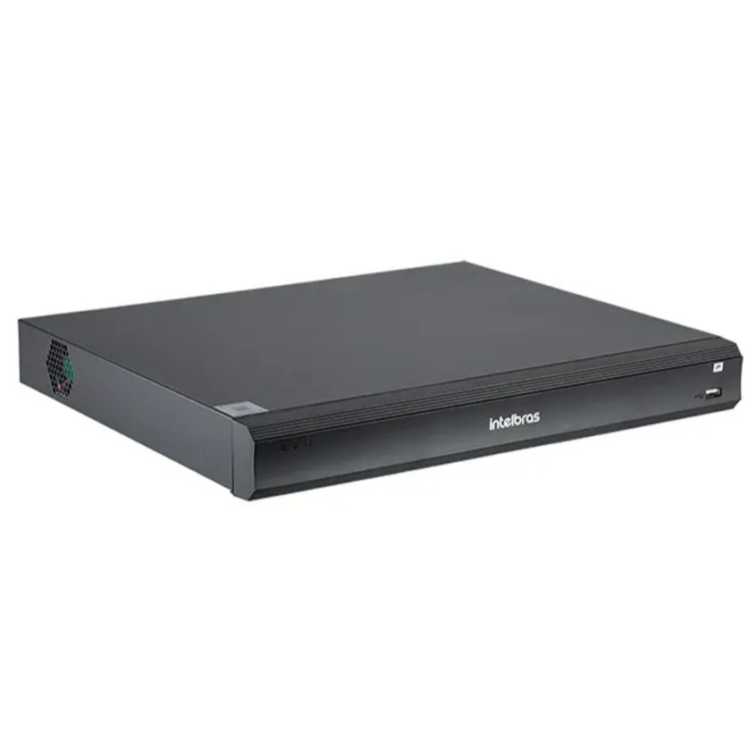 NVR Gravador de Vídeo iNVD 3016-P Intelbras 16 Canais PoE Resolução de 16MP c/ Inteligência Artificial