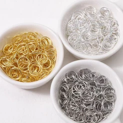 Anéis metálicos para acessórios de chaveiro -vários tamanhos- 100 Peças 8mm Aplicável a vários acessórios de pulseira de