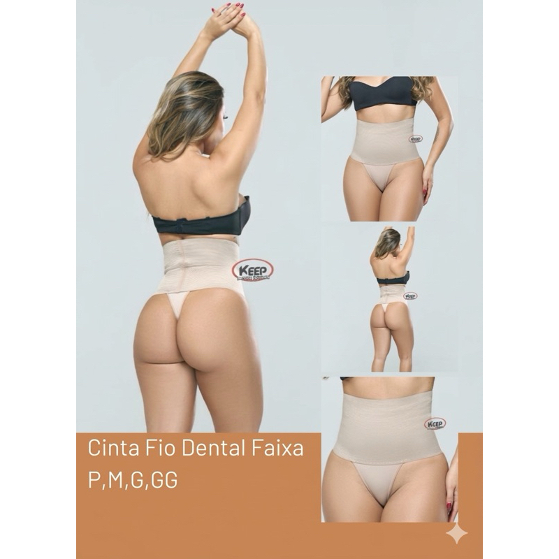 Calcinha fio Dental faixa modeladora