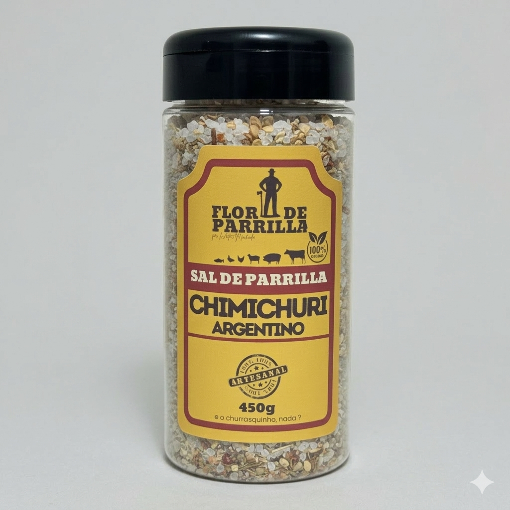 Sal Flor de Parrilha - Chimichurri 450g 100% Artesanal