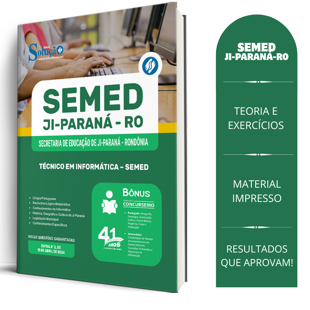 Apostila Prefeitura de Ji-Paraná - RO 2026 - Técnico em Informática - SEMED