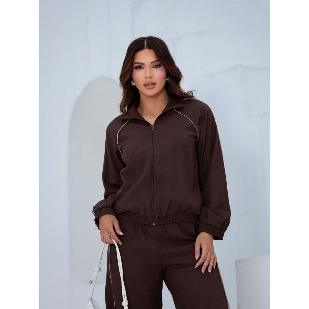 Conjunto Feminino Inverno Premium Sensorial Jaqueta + Calça Pantalona