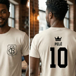 Camiseta Masculina Camiseta 10 Pelé Santos