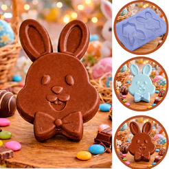 1~5 Forma silicone p/chocolate Porto coelho porta joias p1053 lançamento páscoa 2025 (CHOCO)
