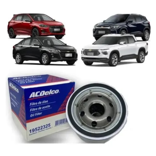 Filtro Óleo Original Acdelco Tracker/Onix 3 Cilindros 2020 a 2026 Acdelco