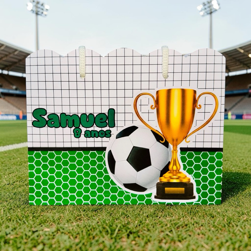 SACOLINHA FUTEBOL Personalizado |  Sacolinha Nuvem | Lembrancinha | Minos | Aniversário FUTEBOL ⚽️