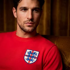 Camisa Inglaterra Retrô 1966 Manga Curta Masculina