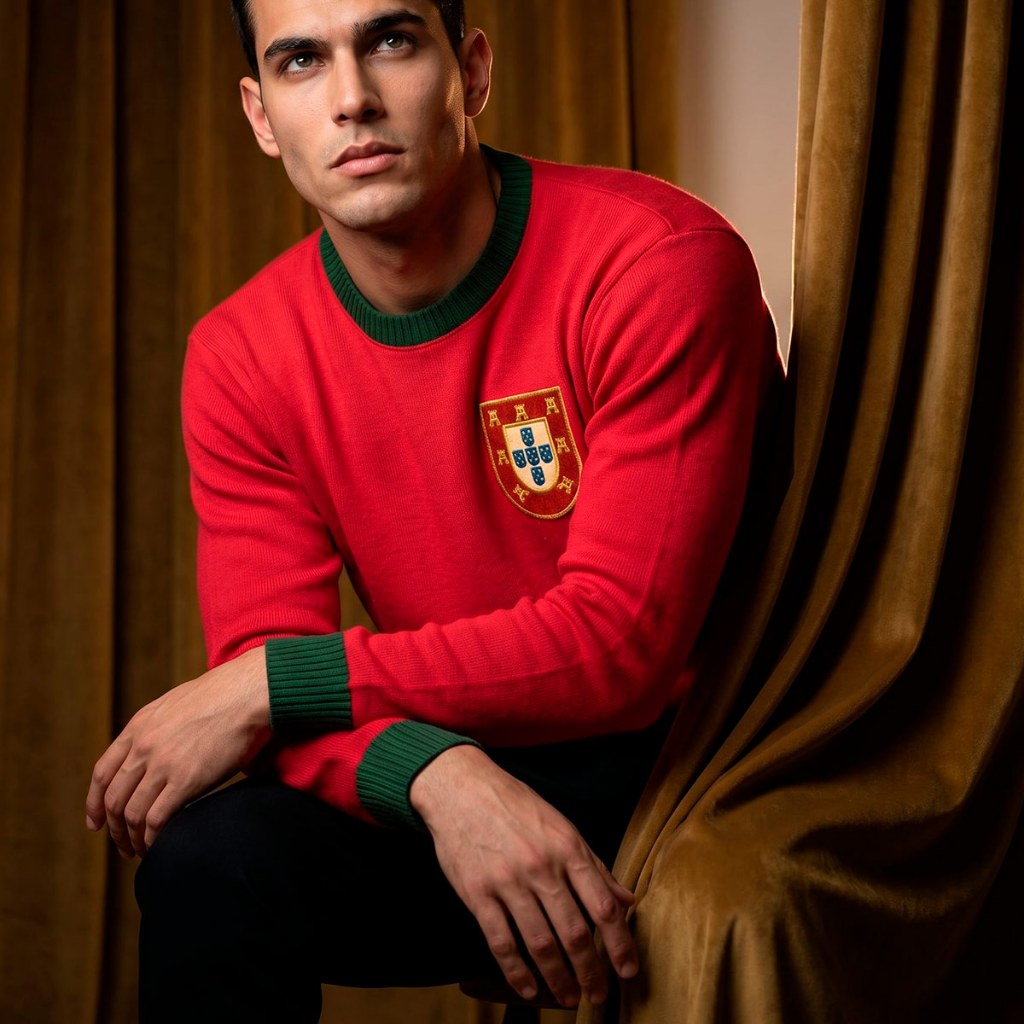 Camisa Portugal Retrô 1966 Manga Longa Edição Especial Masculina