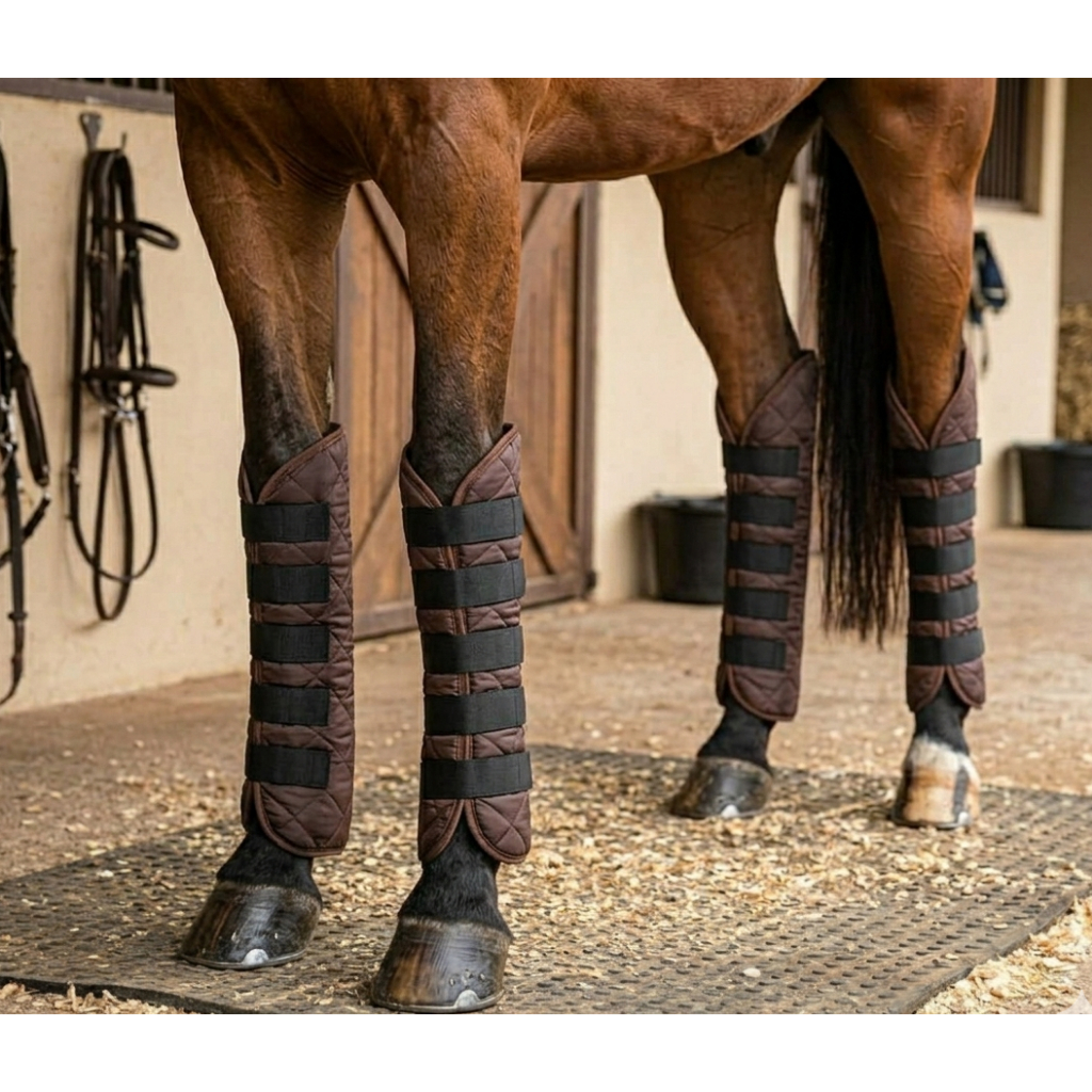4 Patas Protetor e Segurança de Viagem para Equinos Tiras ajustáveis Selaria O Seleiro