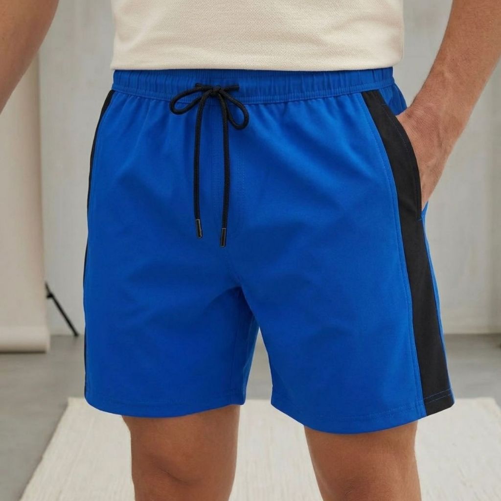 Bermuda Masculina Azul Royal com Elastano Leveza e Performance para Academia e Uso Diário Envio Imediato