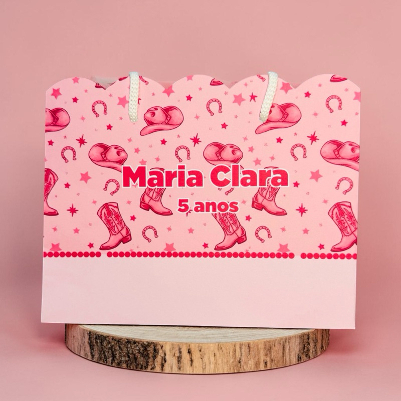 SACOLINHA COUNTRY FEMININA Personalizado |  Sacolinha Nuvem | Lembrancinha | Minos | Aniversário COLEÇÃO BOIADEIRA💗
