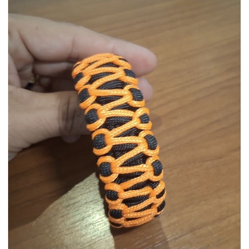 Pulseira de PARACORD trançado estilo King Cobra, Pulseira de Sobrevivência, Bracelet Paracord