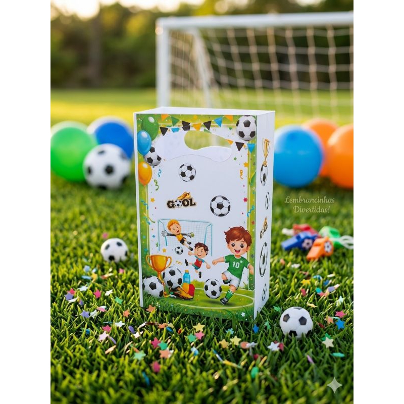 20 Sacolinhas Personalizadas tema Futebol time para lembrancinhas festas temáticas Pegue e monte Personalizada