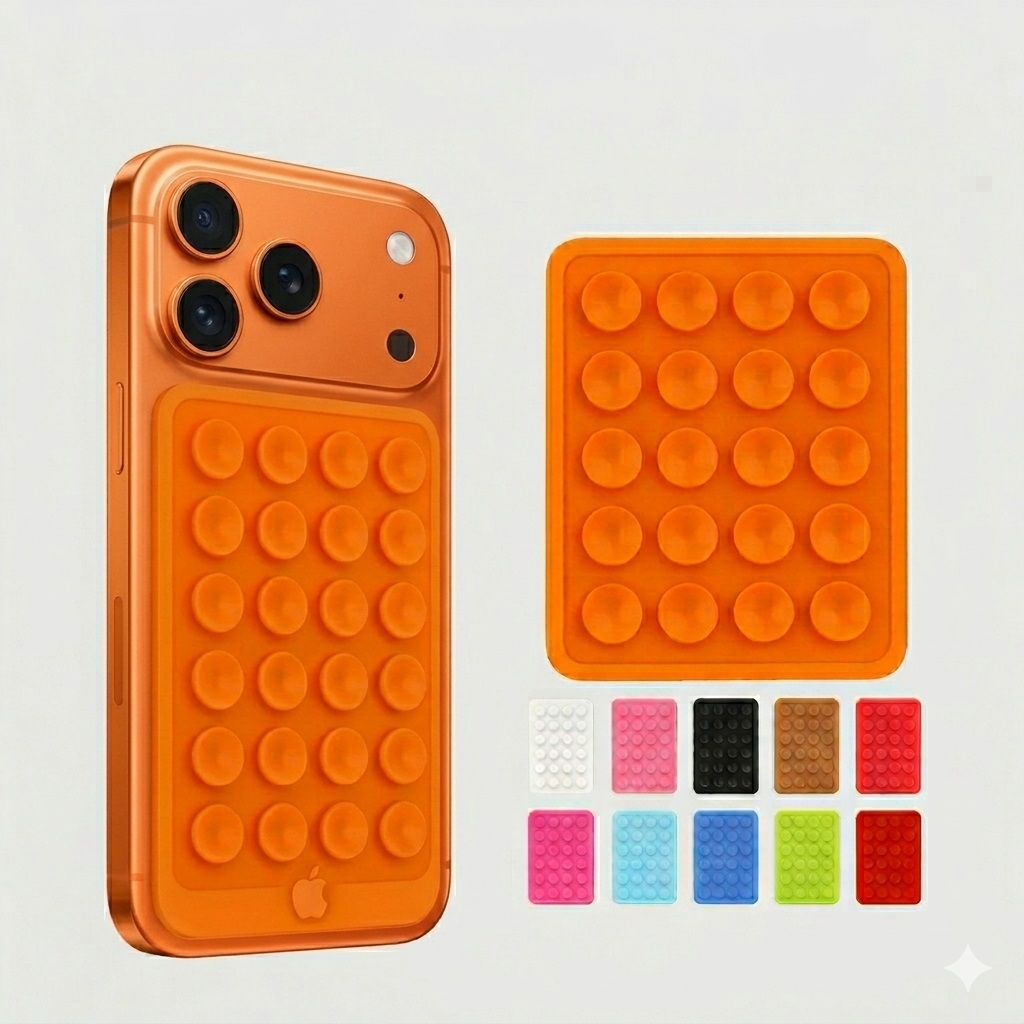 Suporte de Silicone Com Ventosas para Celular Universal Fixação em Espelhos e Superfícies Lisas