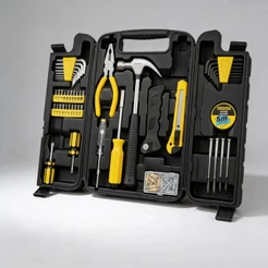 Maleta Kit Ferramentas 200 Peças Completo Chaves Alicate Martelo Serra e Bits