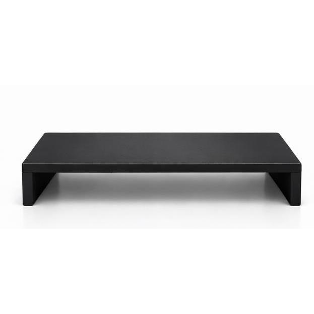 suporte base elevada de mesa mdf preto para monitor e notebook