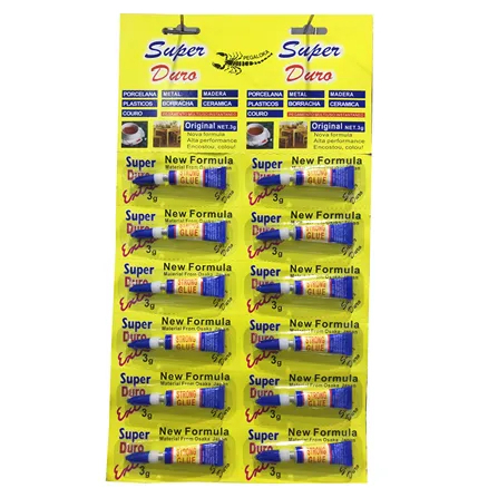 12 super cola super Bond cola tudo 3g [10 CARTELAS COM 12UND]