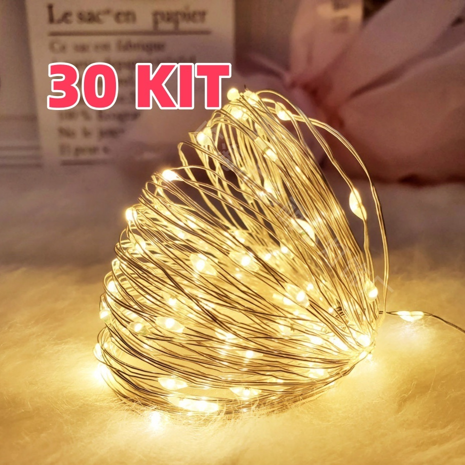 30 Fio Luzes De Fada Led 2 Metros Para Festa Em Casa De Casamento Decoração De Natal