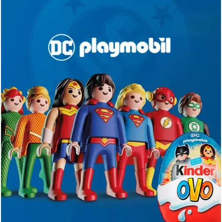 Bonecos Playmobil Kinder Ovo - Coleção DC - Escolha o seu: