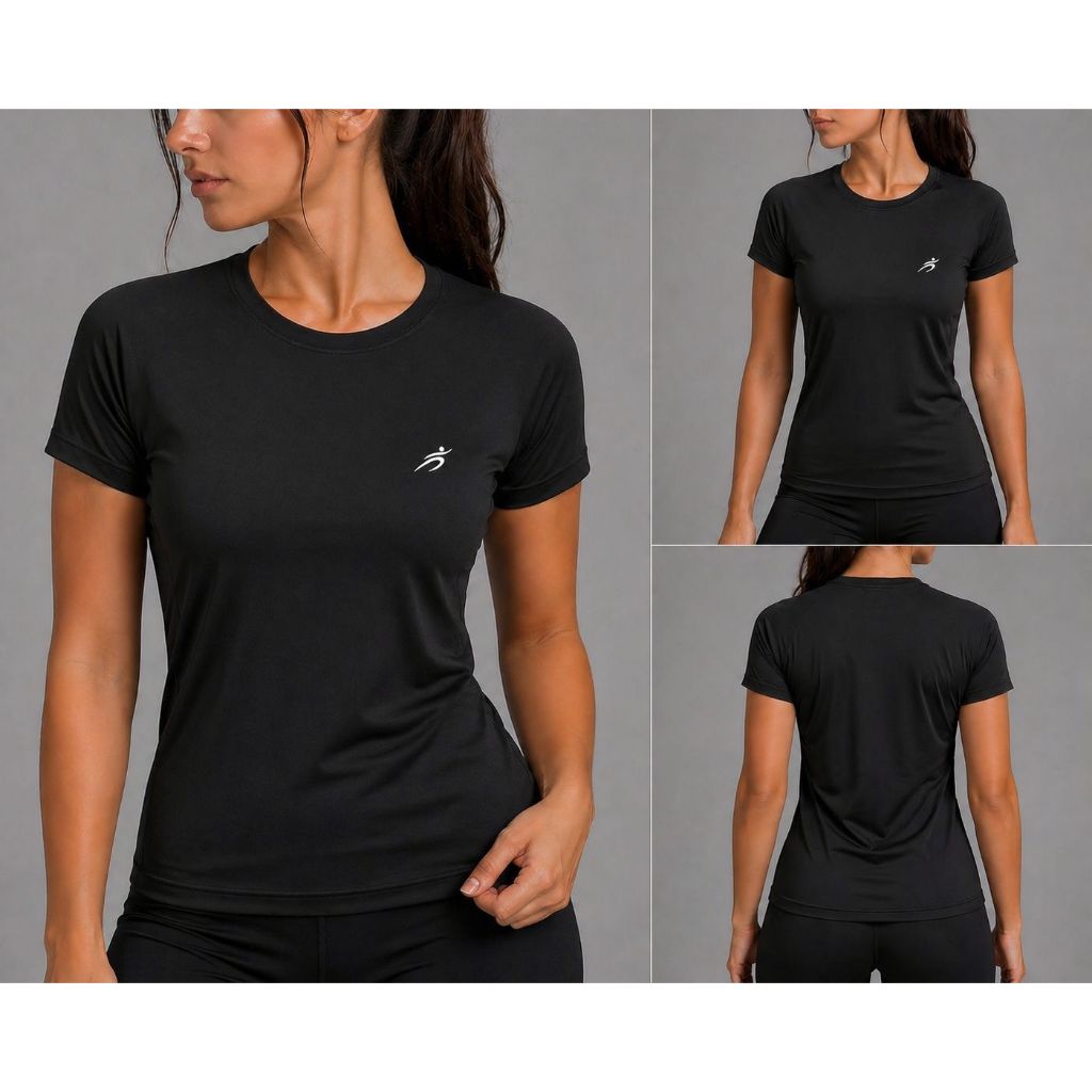 Camiseta Baby Look Dry Fit Linha Premium Blusa Treino Corrida Esporte