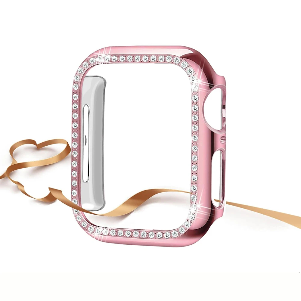 Bling Diamante Capa Para Apple Watch Ultra 49mm 40mm 41mm 38mm 42mm 44mm 45mm iWatch 10 11 46mm 42mm Bumper Case