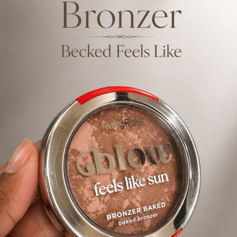 Bronzer Ruby Rose Glow  Pó Bronzeador Iluminador Facial, Bronzer para contorno, Pele iluminada