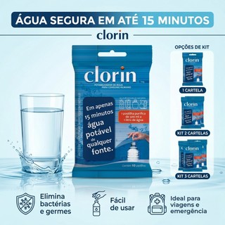 Kits Pastilhas Purificadoras de Água para Consumo Humano com 10un Cada - Clorin 1