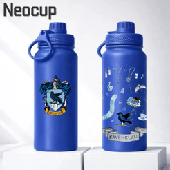 Garrafa Térmica Aço Inoxidável Harry Potter Corvinal Fresh Com Alça Portátil Estampada 600ml
