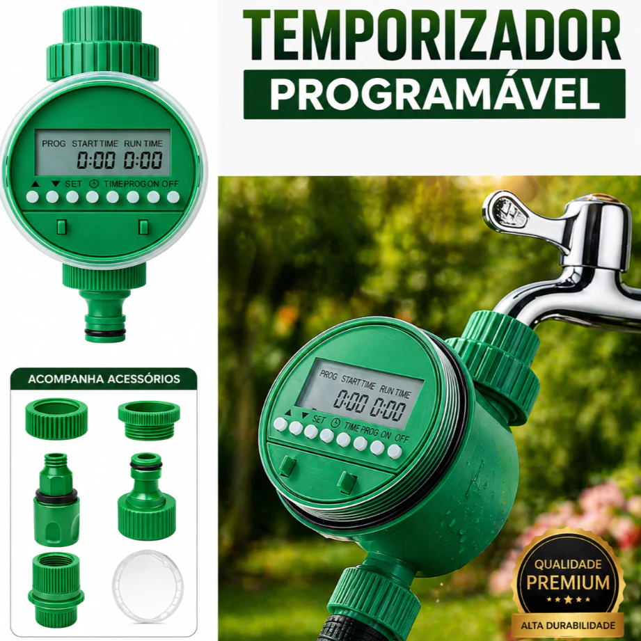 Temporizador de Irrigação de Jardim Programável Automático Controlador Válvula De Inteligência-  Oferta