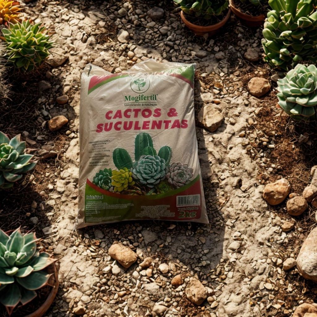 Cactos e Suculentas Substrato 2kg Orgânico Jardinagem Mogifertil