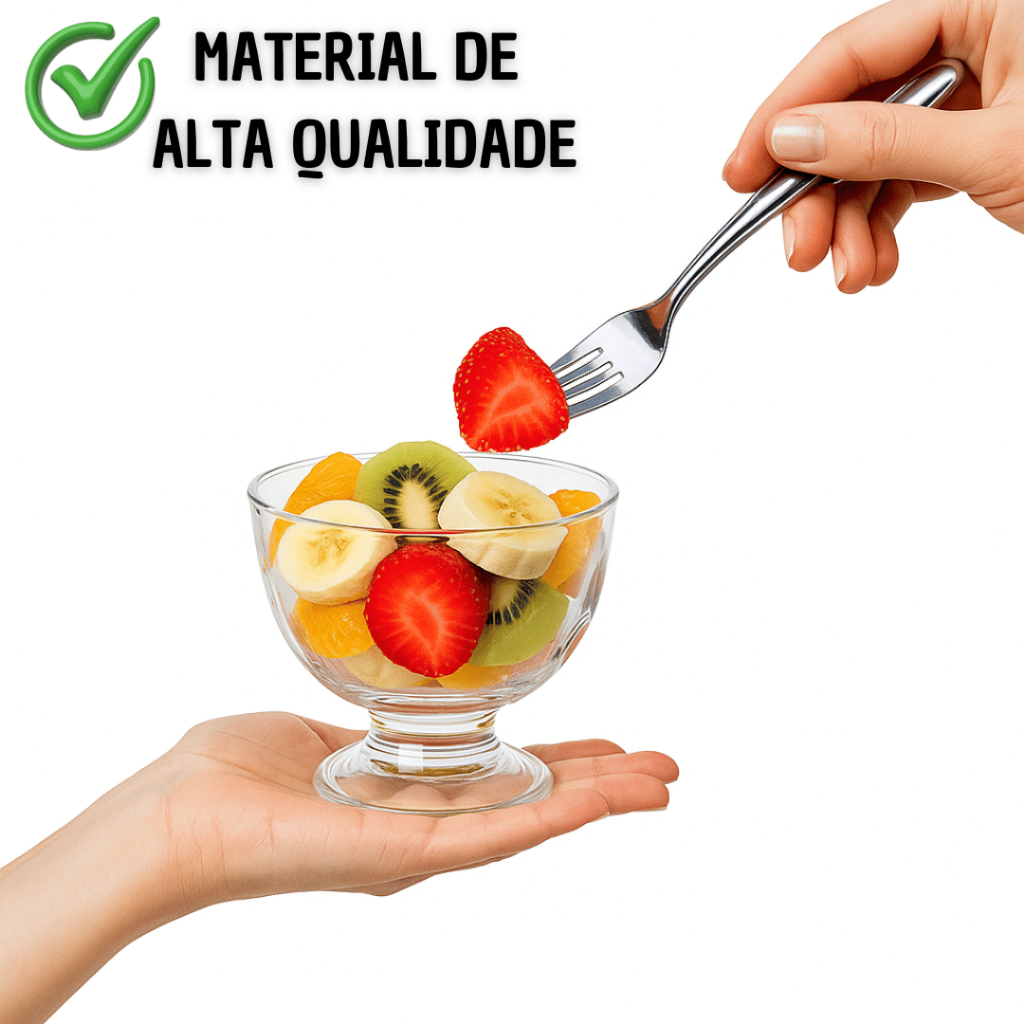 Garfo de Sobremesa Atacado Aço Inox Linha Inox Premium Qualidade Garantida Garfos Casa Petiscos