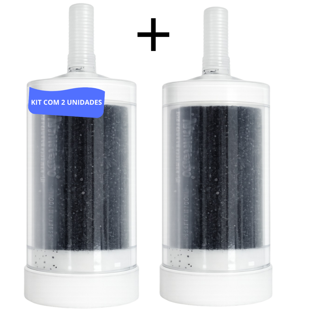 Refil Vela Filtro Torneira Universal Purificador Água Carvão Ativado Elimina Cloro Kit 2 Pró Saúde