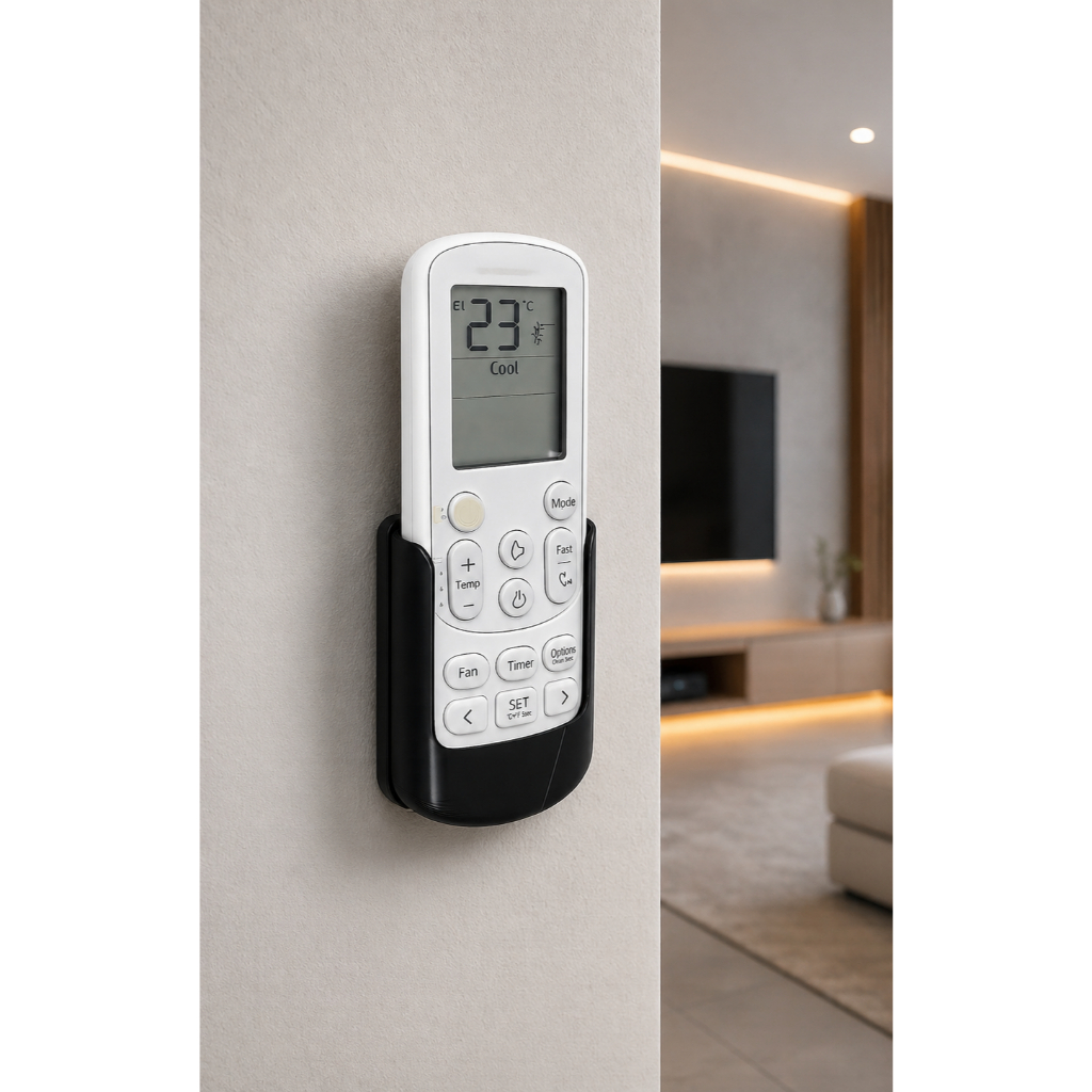 Suporte de Controle Remoto Ar-Condicionado Samsung de Parede Universal – Organizador Prático e Discreto