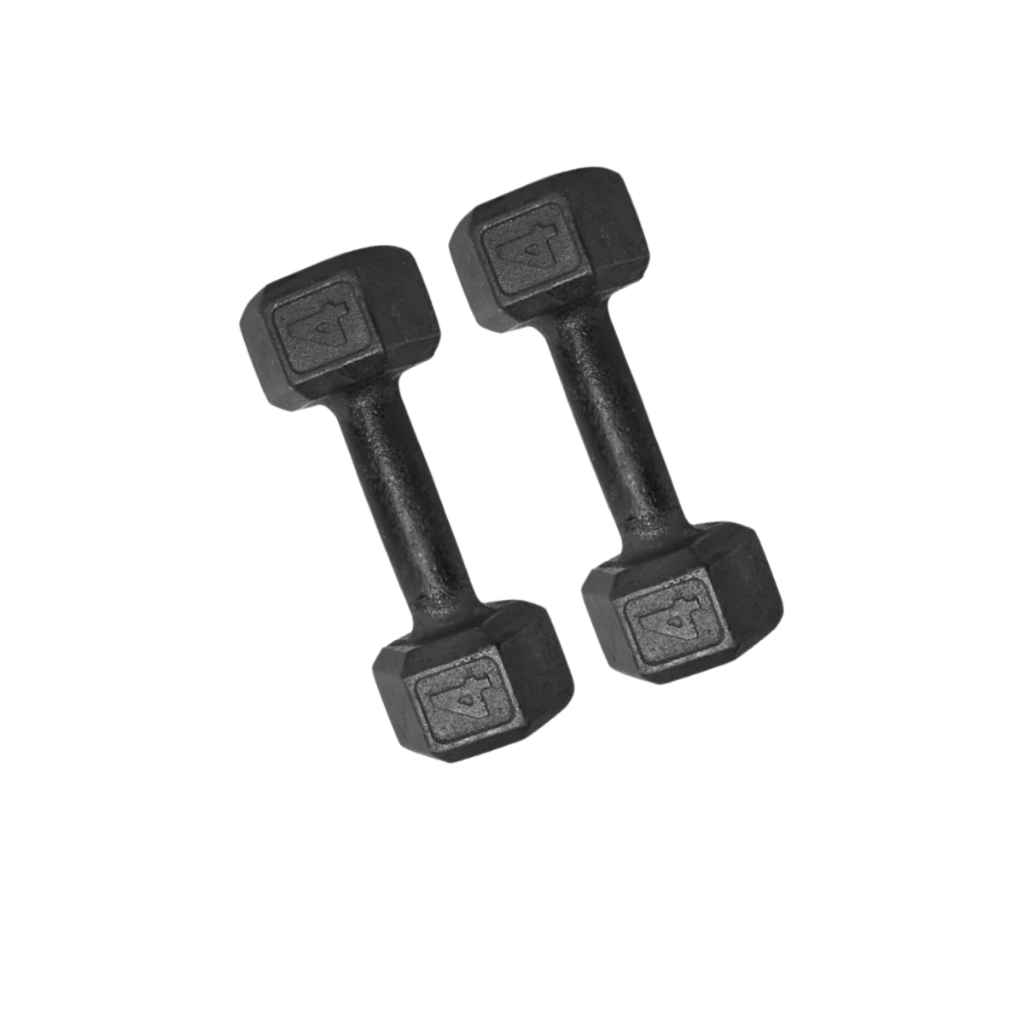 Kit Par de Halter Sextavado 4kg Pintado Musculação Academia Peso Livre — imagem 2 de 2