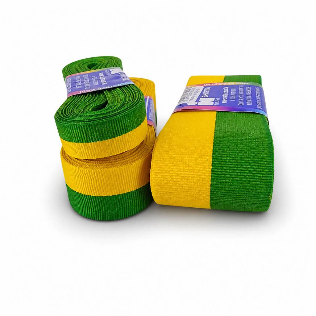 Fita Gorgurão Verde e Amarelo Najar 800 10m