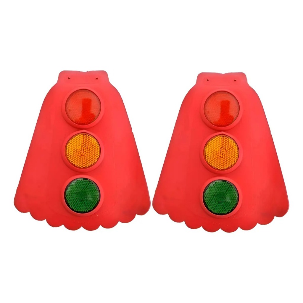 Par Aparabarro Vermelho Aro 26 Monark Barra Forte C/ Refletor