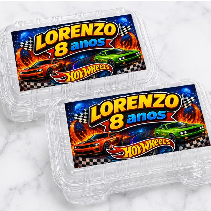 Rótulos adesivo para marmitinha HOT WHEELS/ Marmitinha HOTWHEELS/ Adesivo HOTWHEELS
