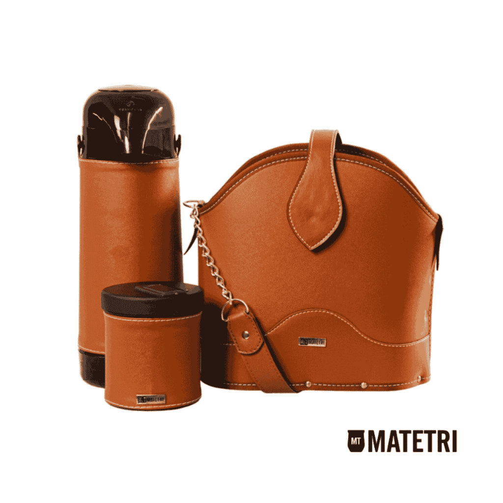 Kit para Chimarrão Delux Matetri | Acompanha Mateira, Térmica 1L e Porta-Erva