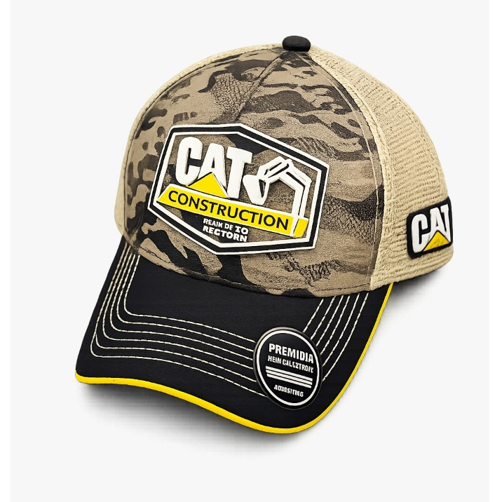 Boné Trucker CAT Caterpillar Premium | Aba Curva Telinha Ajustável Estilo Agro