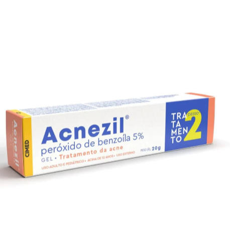 Acnezil Gel 20g - Elimina Bactéria Causadora da Acne, Ação Anti-inflamatória, Controle Oleosidade