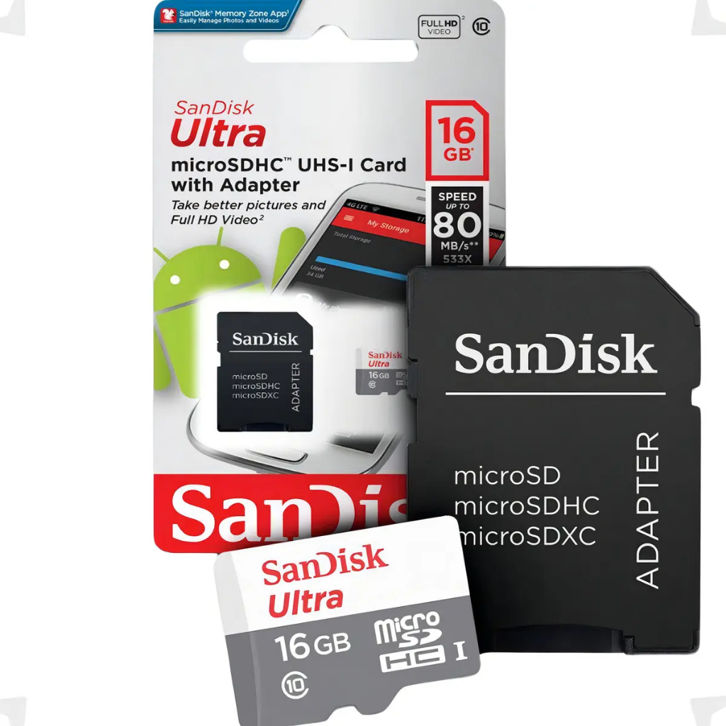Cartão de Memória SD Ultra 16GB para Camera Wifi Microsd Card Sandisk Original Classe 10
