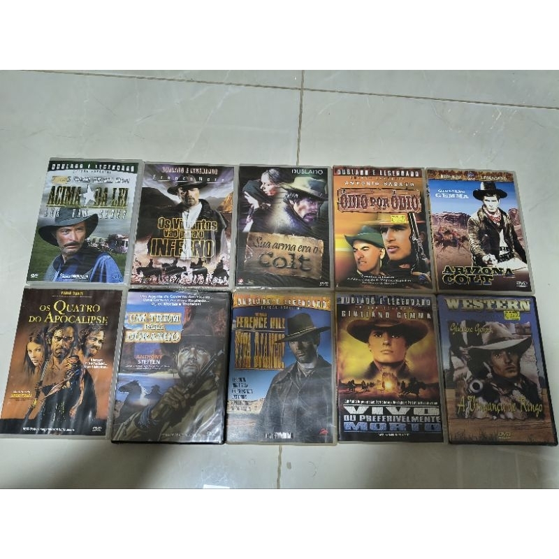 lote 10 dvd faroeste western Bang bang franco Giuliano Lee van Sabata Ringo Django A
